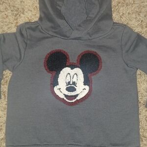 12M Dark Gray Disney Mickey Mouse  Hoodie with Ears
